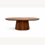 Marmoholz Montemerano Legno – Stolik Kawowy Owalny | Brązowy Mango | 120 x 70 cm